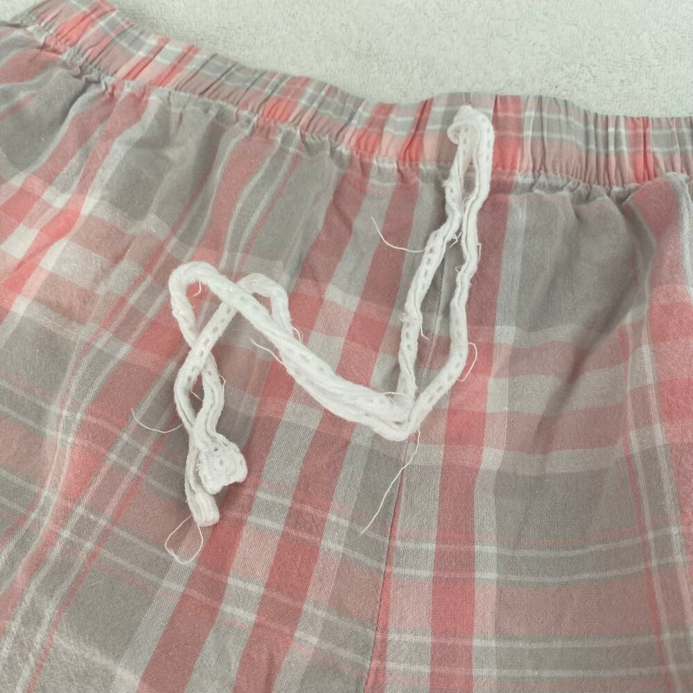 Love to Lounge Women's PJ Shorts size M Pink Gray Plaid - Picture 13 of 16